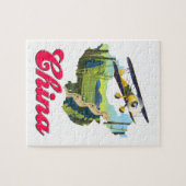 中国旅行地図ポスター ジグソーパズル (横)