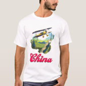 中国旅行地図ポスター Tシャツ (正面)