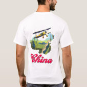 中国旅行地図ポスター Tシャツ (裏面)