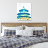 中国旅行寺の天国 キャンバスプリント (インサイチュ (寝室))