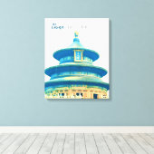 中国旅行寺の天国 キャンバスプリント (インサイチュ (ウッドフロア))