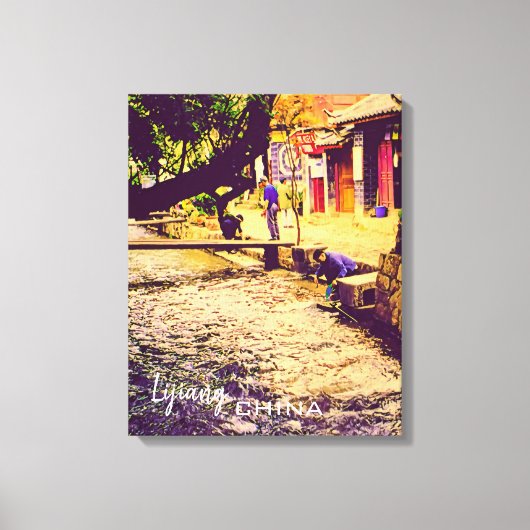 中国旅行麗江雲南省 キャンバスプリント (正面)