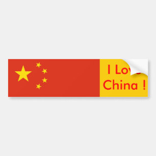 中国旗のシール バンパーステッカー