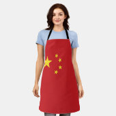 中国旗 エプロン (着用した状態)