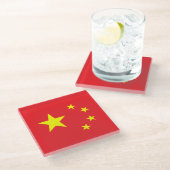 中国旗 ガラスコースター (アングル)