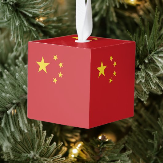 中国旗 キューブオーナメント (ツリー)