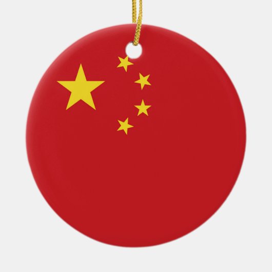 中国旗 セラミックオーナメント (正面)