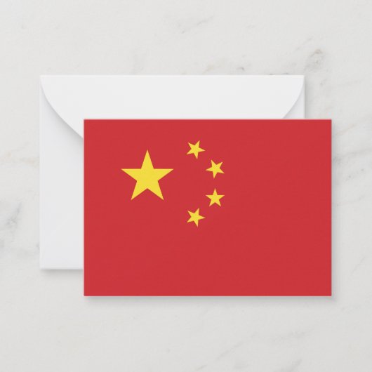 中国旗 ノートカード (正面)