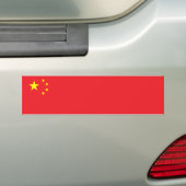 中国旗 バンパーステッカー (車上)