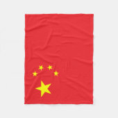 中国旗 フリースブランケット (正面)