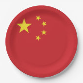 中国旗 ペーパープレート (正面)
