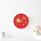 中国旗 ラウンド壁時計 (ホーム)