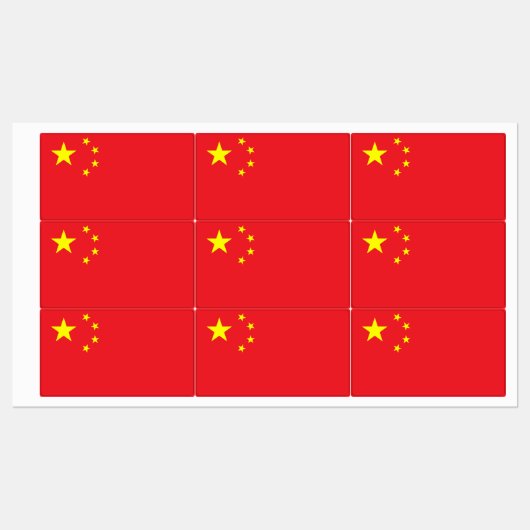 中国旗 ラベル (シート)