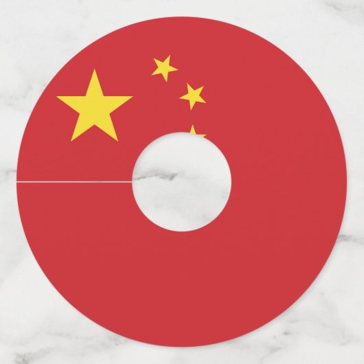 中国旗 ワイングラスタグ (裏面)