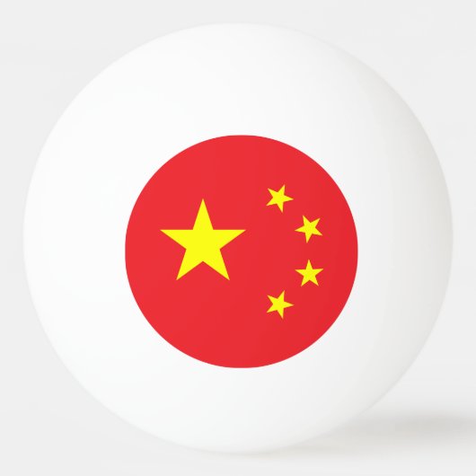 中国旗 卓球ボール (正面)