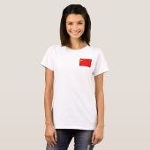 中国旗+地図Tシャツ Tシャツ (正面フル)