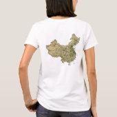 中国旗+地図Tシャツ Tシャツ (裏面)