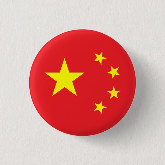 中国旗 缶バッジ (正面)