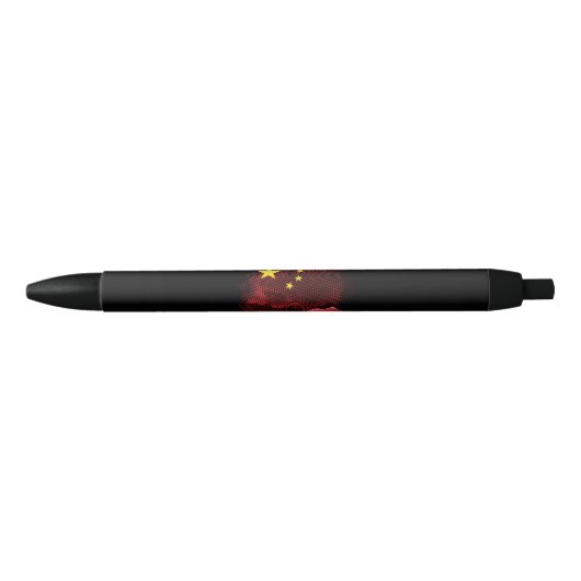 中国旗 黒ボールペン (正面)