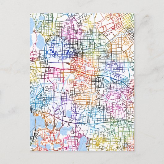 中国昆山市地図 ポストカード (正面)