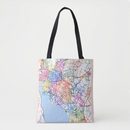 中国昆明市地図 トートバッグ (正面)
