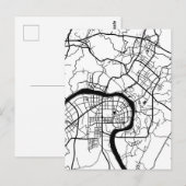 中国株洲市地図 ポストカード (正面/裏面)