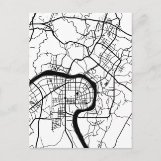 中国株洲市地図 ポストカード