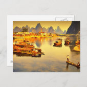 中国桂林の麗江河のポストカード ポストカード (正面/裏面)