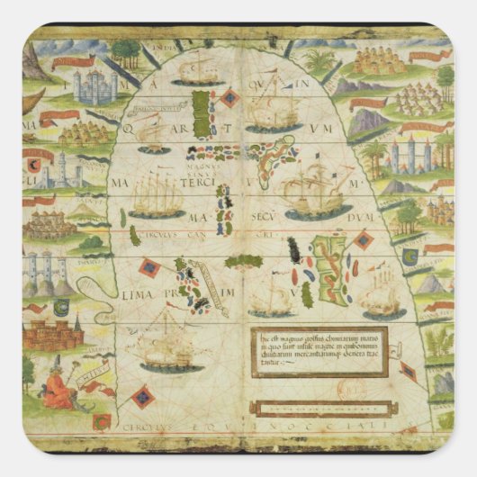 中国海図「ミラー・アトラス」のファクシミリ スクエアシール (正面)