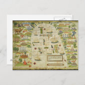 中国海図「ミラー・アトラス」のファクシミリ ポストカード (正面/裏面)