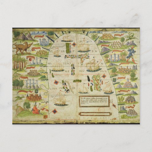 中国海図「ミラー・アトラス」のファクシミリ ポストカード (正面)