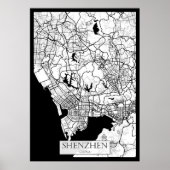 中国深圳地図 ポスター (正面)