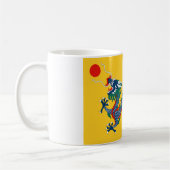 中国清国国旗中国の(龍) (アジア) コーヒーマグカップ (左)