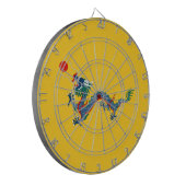 中国清国国旗中国の（龍） （アジア） ダーツボード (正面左)