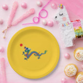 中国清国国旗中国の（龍） （アジア） ペーパープレート (パーティー)