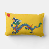 中国清国国旗中国の（龍） （アジア） ランバークッション (裏面)