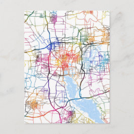 中国済寧市地図 ポストカード