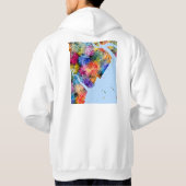 中国温州市地図 パーカ (裏面)