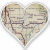 中国湖ヴィンテージマップ シール (正面)