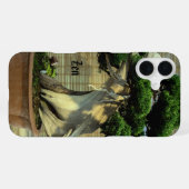 中国産トウジュニパー盆栽の写真 名前 iPhoneケース (裏面横)