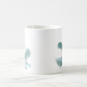 中国産中国のインク洗絵画浄の蓮フローラ コーヒーマグカップ (中央)