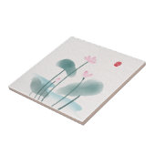 中国産中国のインク洗絵画浄の蓮フローラ タイル (側面)