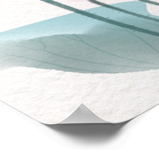 中国産中国のインク洗絵画浄の蓮フローラ ポスター (角)