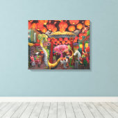 中国町の動物 キャンバスプリント (インサイチュ (ウッドフロア))