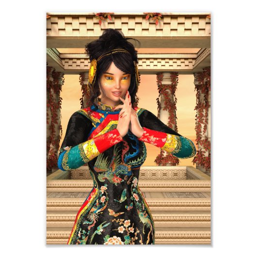 中国皇后ファンタジー肖像画 フォトプリント (正面)