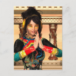 中国皇后ファンタジー肖像画 ポストカード