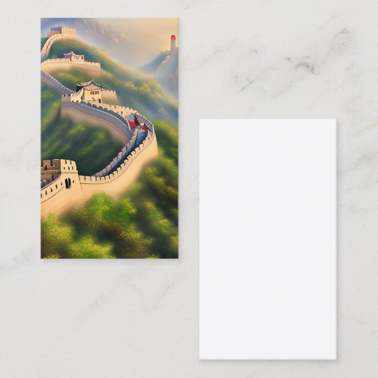 中国素晴らしの壁は最も象徴的な一つである コーリングカード (正面/裏面)