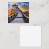 中国素晴らしの壁は最も象徴的な一つである スクエア名刺 (正面/裏面)