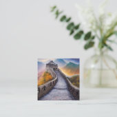 中国素晴らしの壁は最も象徴的な一つである スクエア名刺 (スタンド正面)