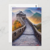 中国素晴らしの壁は最も象徴的な一つである ポストカード (正面/裏面)